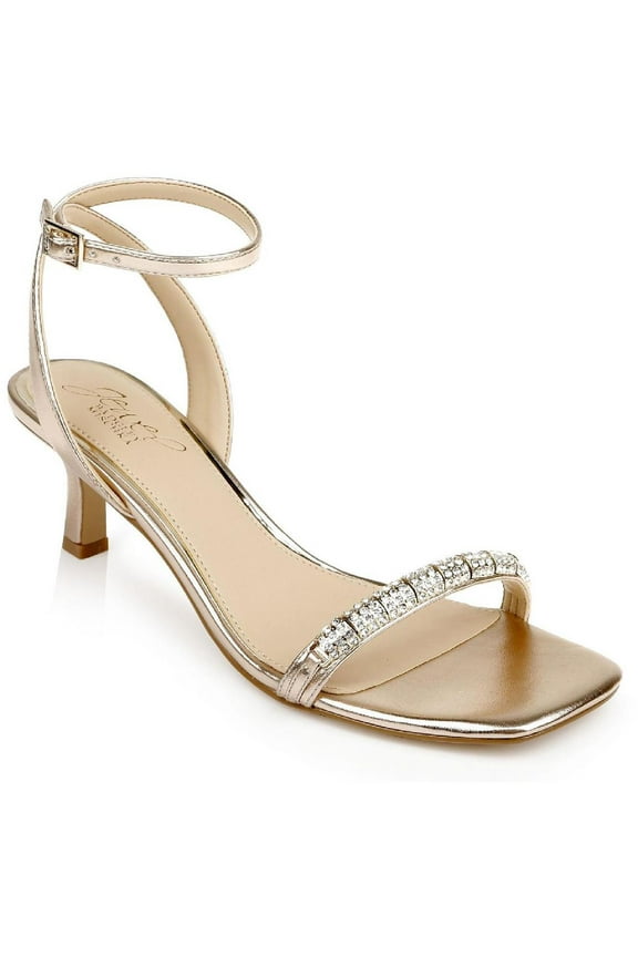 Jewel Badgley Mischka Womens Charisma II Rhinestone Metallic Heels