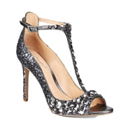 JEWEL BADGLEY MISCHKA Womens Pink Embellished Perforated Giona Round Toe Buckle Dress Slingback Sandal W