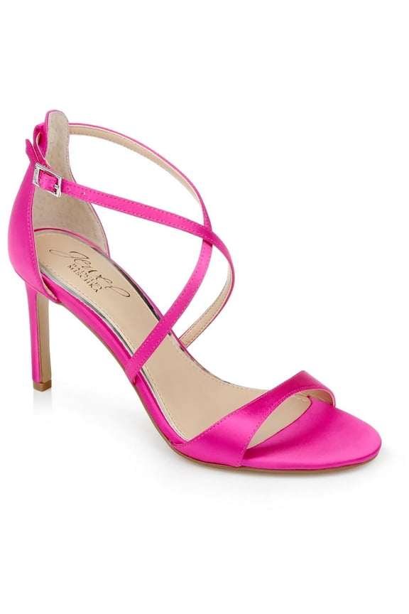Jewel Badgley Mischka Womens DIMITRA Satin Ankle Strap Pumps