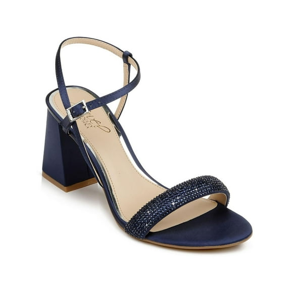 Jewel Badgley Mischka Womens Earlene Rhinestone Ankle Strap Dress Sandals