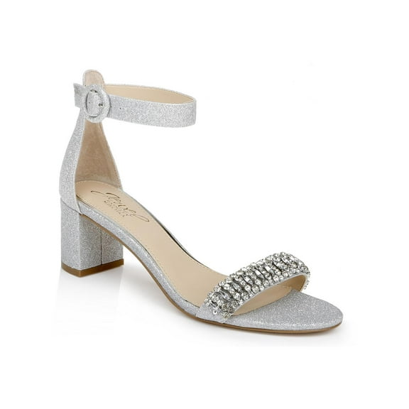 Jewel Badgley Mischka Womens JAMES Almond toe Ankle strap Block Heels