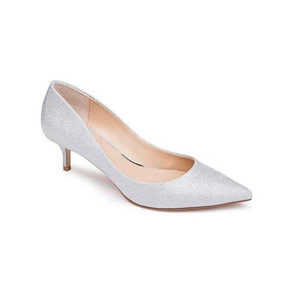 Jewel Badgley Mischka Womens Royalty Kitten Slip On Pumps