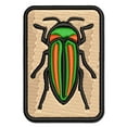 thumbnail image 1 of Jewel Beetle Insect Bug Applique Multi-Color Embroidered Hook & Loop Patch - 2.0 Inch Mini, 1 of 5