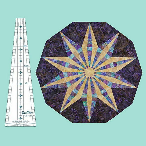 Jewel Box Gems 30 Quilt Ruler by Cheryl Phillips of Phillips Fiber Art