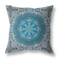 thumbnail image 1 of Jewel Circle Indoor/Outdoor Pillow in Blue Pink 26x26, 1 of 9