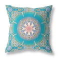 thumbnail image 1 of Jewel Circle Indoor/Outdoor Pillow with Removable Cover in Blue Green 20x20, 1 of 5