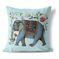 thumbnail image 1 of Jewel Elephant Indoor/Outdoor Pillow in Blue 20 x 20, 1 of 7