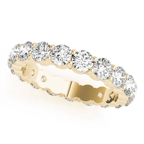 Jewel Gallery 1.25 Carat F-G VS1 Round Lab Grown Women's Diamond Eternity Bands in White Gold Prong Setting"