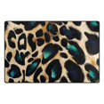 thumbnail image 1 of Jewel Green Leopard Print Memory Foam Area Rug 60"x39" Non Slip, Absorbent, Fade Proof for Living Room, Bedroom, Office, 1 of 7