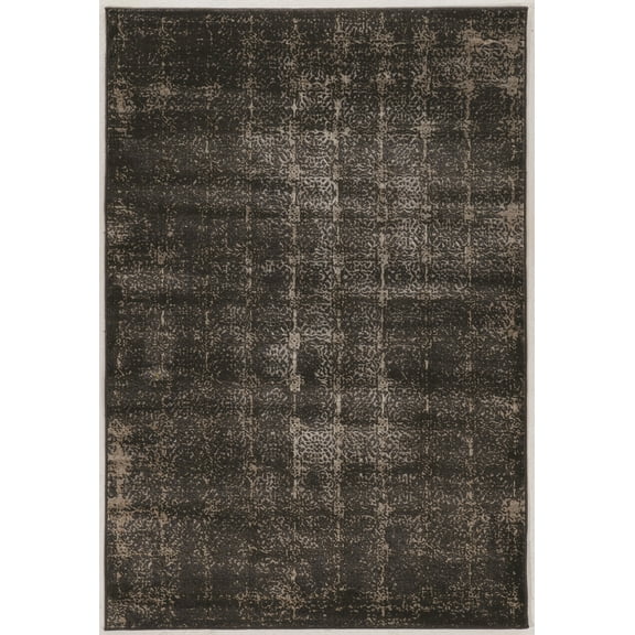 Jewel Illusion Navy Area Rug 5x7.5 Powerloomed 100% Polypropylene Transitional Design