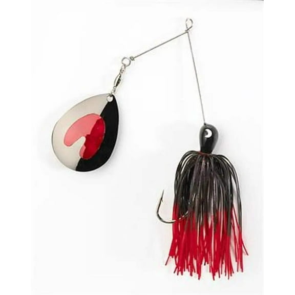 Jewel Jolt Single Spinnerbait Black & Red Tip, 1/2 oz. JBCJSS12211