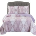 thumbnail image 1 of Jewel Luxury Microfiber King/Calking Size, Over-Sized 3pc Quilt Set, 110-Inch Wide x 96-Inch Long Coverlet, 1 of 1