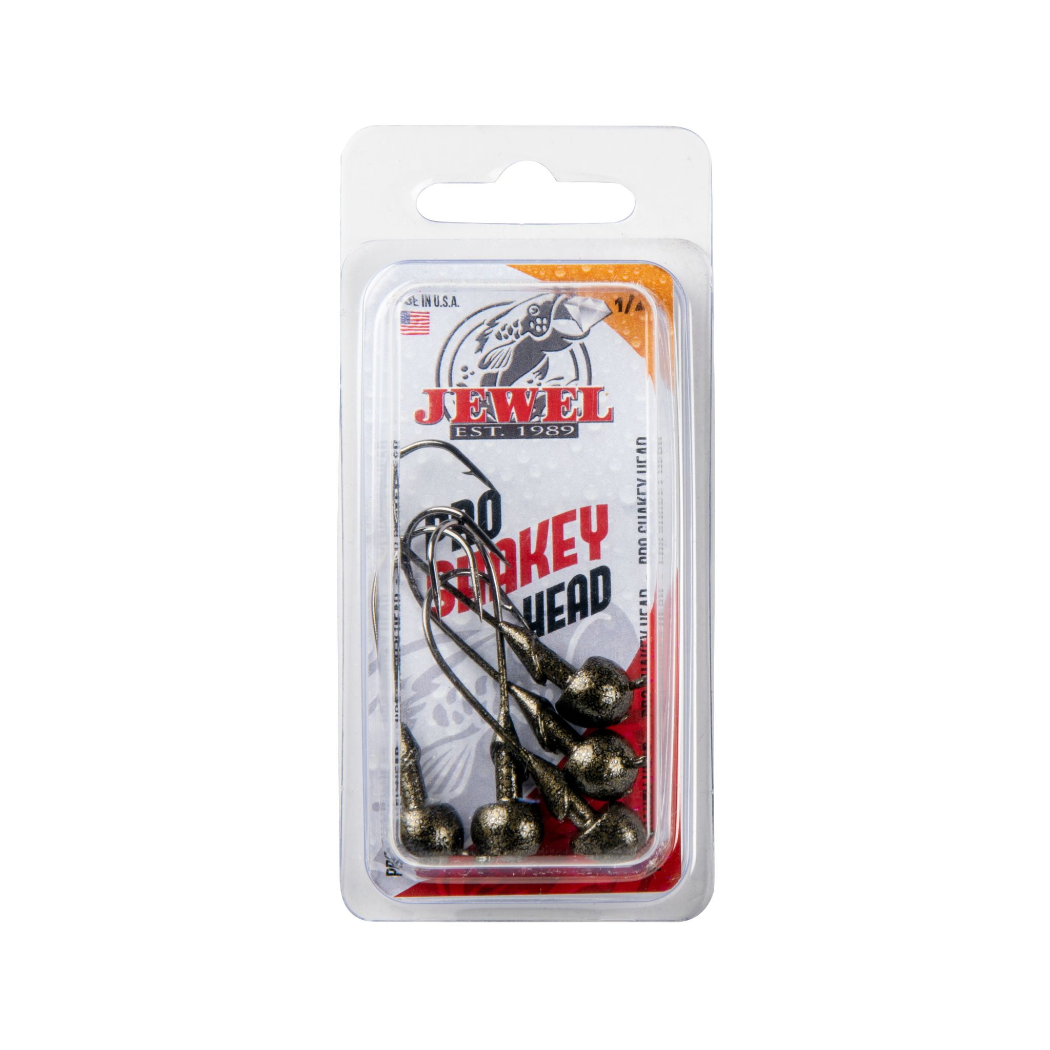 War Eagle Shakey Head Jig - Green Pumpkin 1/8 Oz Weedless Fishing Lure With Barbed Keeper