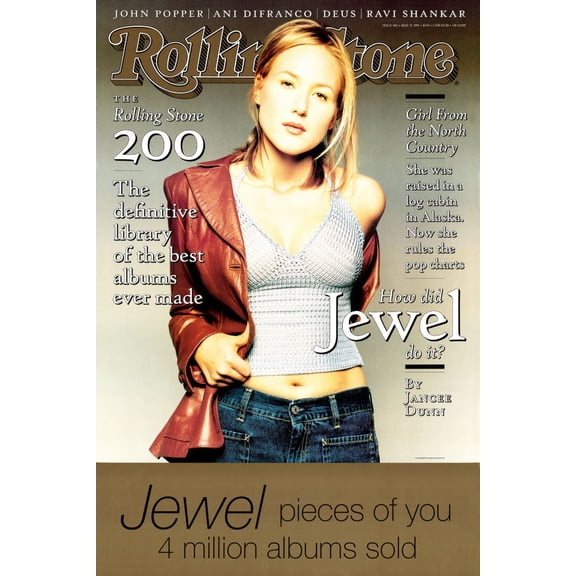 Jewel Rolling Stone Magazine Cover Poster #JJ101 27"x40" 27x40 Multi Color Rectangle Bad Dog Posters