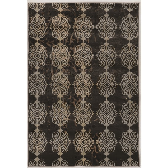 Jewel Royal Dark Beige Area Rug 8x10 Powerloomed 100% Polypropylene