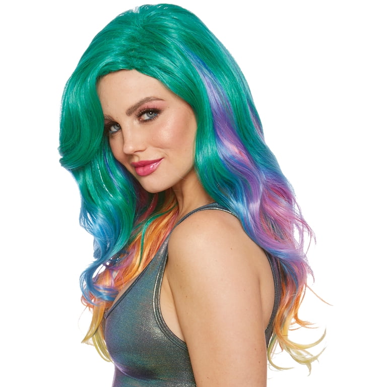 Jewel Tone Rainbow Wig - Walmart.com display picture 1
