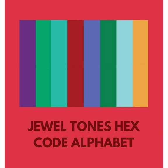 Jewel Tones Hex Code Alphabet, (Paperback)