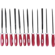 Jewel Tool 12 Piece Variety Set of Mini Needle Files File Shapes Include Round, Flat Parallel, Half Round, Square, Flat Taper End, Triangle Great For Woodworking, Jewelry Making, Metalworking