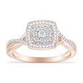 thumbnail image 1 of AFFY 14K Rose Gold over Silver 0.05CT Round Natural White Diamond Promise Ring for Women-10.5, 1 of 5