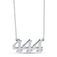 thumbnail image 1 of AFFY 14K White Gold over Silver Angel Number Necklace 444 Pendant Necklace, 1 of 6