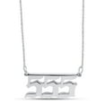 thumbnail image 1 of AFFY 14K White Gold over Silver Angel Number Necklace 555 Pendant Necklace, 1 of 3
