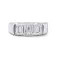 thumbnail image 1 of AFFY Father's Day Jewelry Gifts 14K White Gold over Silver Men's DAD Band Ring-13.5, 1 of 8