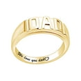 thumbnail image 1 of AFFY Father's Day Jewelry Gifts 14K Yellow Gold over Silver Men's DAD Band Ring-13.5, 1 of 6
