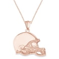 thumbnail image 1 of AFFY Football Helmet Pendant Necklace In 14K Rose Gold Plated 925 Sterling Silver 18" Chain, 1 of 1