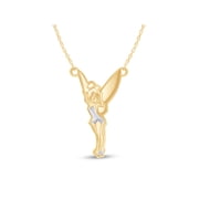 AFFY Tinker Bell Two Tone Pendant Necklace in 14k Yellow Gold over Sterling Silver