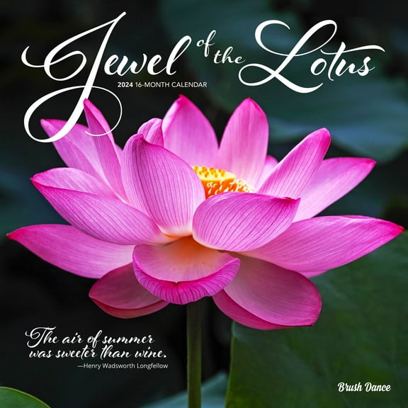 Jewel of the Lotus | 2024 12x24" (Hanging) Wall Calendar | Brush Dance