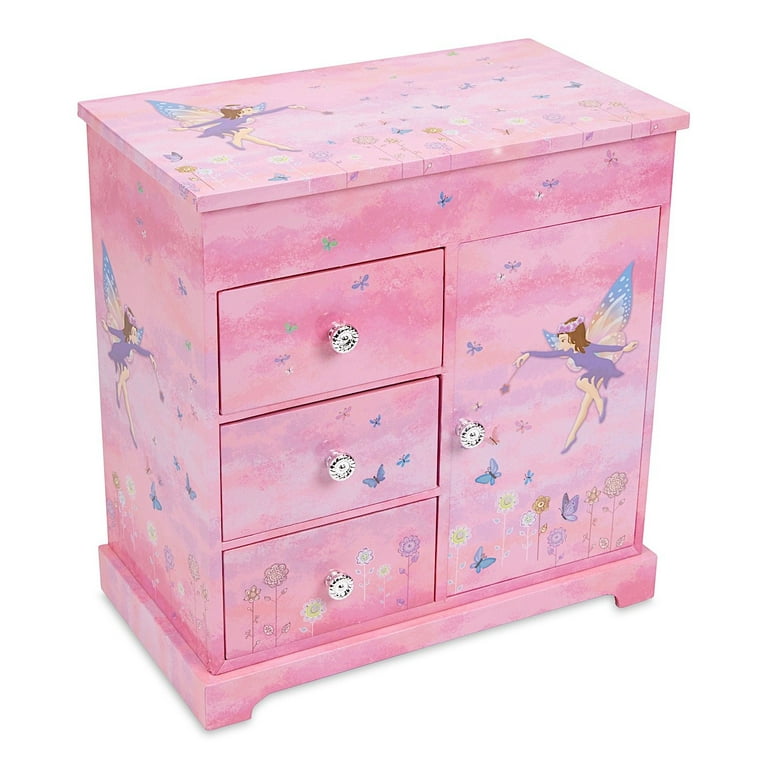 JewelKeeper Kids' Musical Jewelry Box, Fairy & Flowers Design, 3