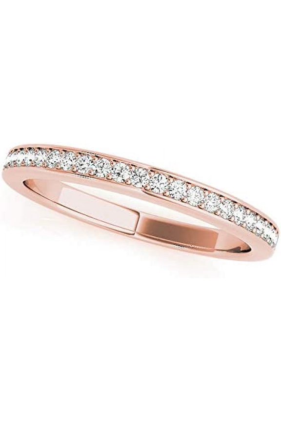 0.15 Cttw Diamond Anniversary or Wedding Band in 10K Rose Gold (I-J, I2-I3)