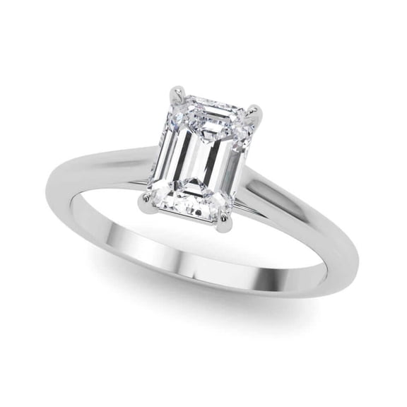 JewelMore 1 Carat to 3 Carat Emerald Cut Lab Grown Diamond Graduated Engagement Ring for Women | 14K Gold | Emerald Cut Diamond Ring | F-G Color, VS-SI Clarity | Splendid Design | 30 Day Free Return