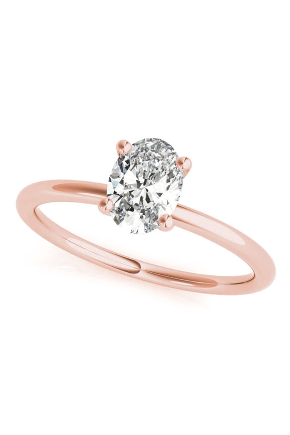 1 Carat to 3 Carat Solitaire Oval Lab Grown Diamond Graduated Engagement Ring for Women | 14K Gold | F-G Color, VS-SI Clarity | Beautiful Set | 30 Day Free Return