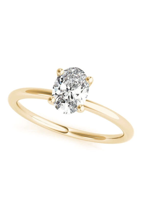 1 Carat to 3 Carat Solitaire Oval Lab Grown Diamond Graduated Engagement Ring for Women | 14K Gold | F-G Color, VS-SI Clarity | Beautiful Set | 30 Day Free Return