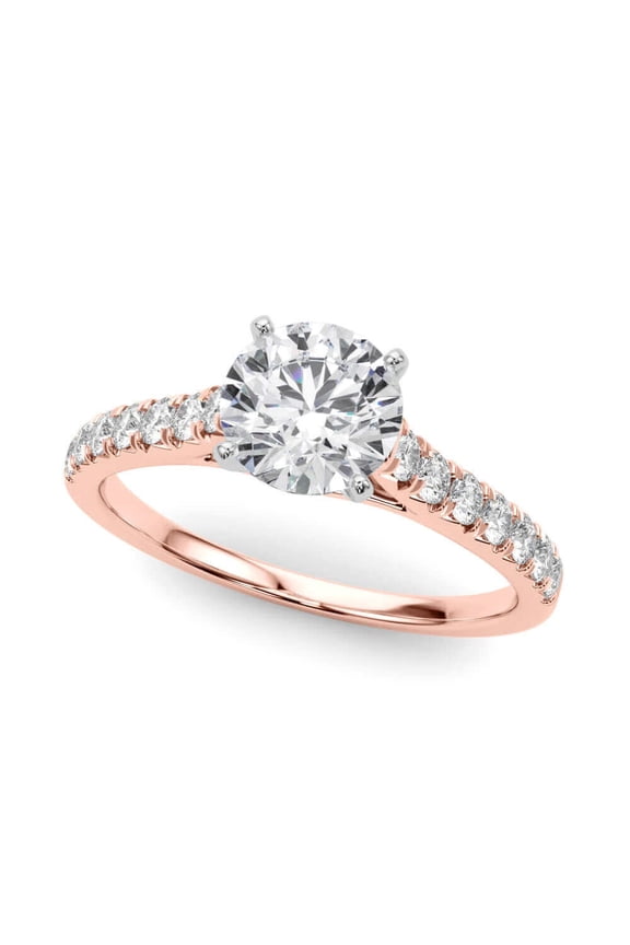 2 Carat Round Lab Grown Diamond Engagement Ring for Women | 14K Gold | 1.70 Carat Center stone | F-G Color, VS-SI Clarity | Beautiful Collection | 30 Day Free Return