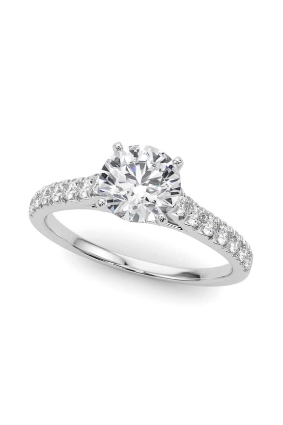 2 Carat Round Lab Grown Diamond Engagement Ring for Women | 14K Gold | 1.70 Carat Center stone | F-G Color, VS-SI Clarity | Beautiful Collection | 30 Day Free Return