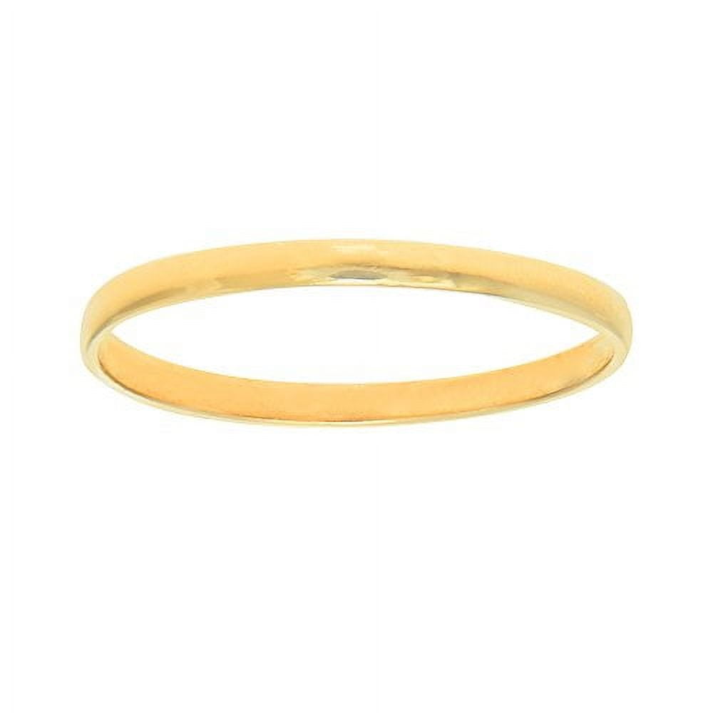 JEWELSTOP DESIGNER JEWELRY FOR LESS JewelStop 10K Real Yellow Gold Shiny Round Ring Sz 3