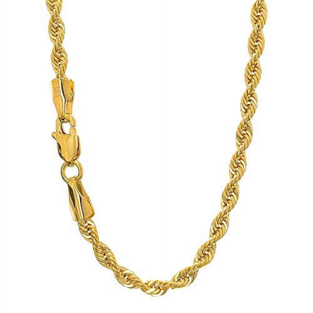 JewelStop Real Fine Jewelry - 10K Yellow Gold 2.0mm Lite Rope Chain ...