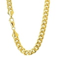 thumbnail image 1 of JewelStop 10k Semi-Solid Yellow Gold 8mm Lite Miami Cuban Curb Chain Necklace, Lobster Claw-22 inches, 1 of 6
