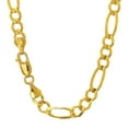thumbnail image 1 of JewelStop 10k Solid Yellow Gold 4.5 mm Figaro Chain Necklace 20", 1 of 5