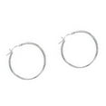 thumbnail image 1 of JewelStop 10k White Gold Shiny Tubular Hoop Earrings - 1.5x25mm, 1gr., 1 of 4