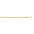 thumbnail image 1 of JewelStop 10k Yellow Gold 2.5mm Diamond Cut Lite Rope Chain Anklet with Lobster Clasp - 10", 1 of 6
