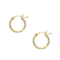 thumbnail image 1 of JewelStop 10k Yellow Gold Hoop Earrings - 2x15mm, (3/32" x 13/16 Inches), 1 of 5