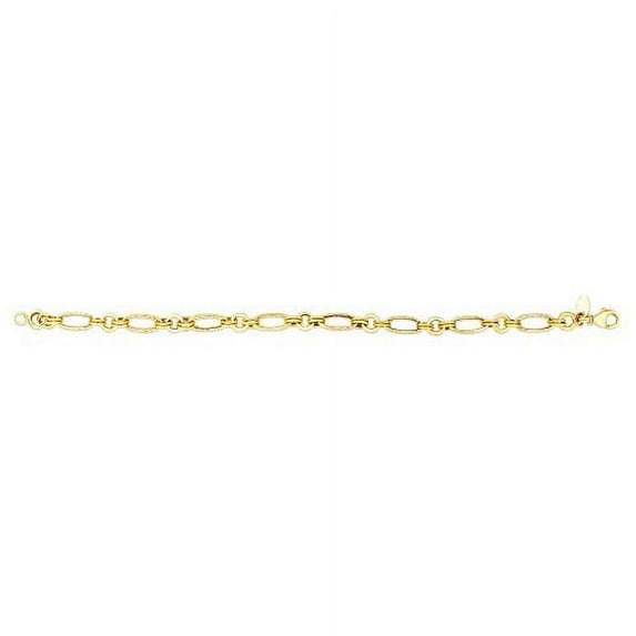 JewelStop 14K Gold Yellow Open Link Necklace, Lobster Clasp - 18 Inches