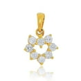 thumbnail image 1 of JewelStop 14K Solid Yellow Gold Open Heart CZ Cubic Zirconia Charm Small, 1 of 3