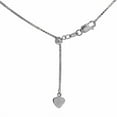 thumbnail image 1 of JewelStop 14K White Gold 1.1 mm Adjustable Box Chain 22" w/Lobster Claw Clasp, 1 of 7