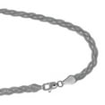 thumbnail image 1 of JewelStop 14K White Gold 3.5mm Braided foxtail Chain Anklet, Lobster Claw-10 Inches, 3.7gr., 1 of 3