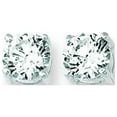 thumbnail image 1 of JewelStop 14K White Gold Polished Finish 6mm Round CZ Stud Earrings with Push Back Clasp, 1 of 3