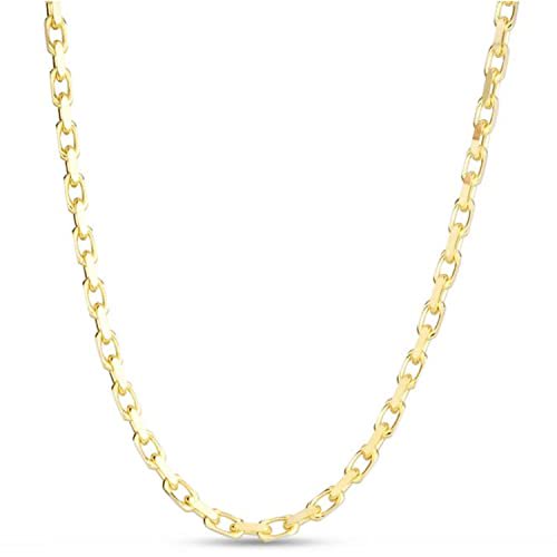 JewelStop 14K Yellow Gold 3.55mm Fancy Cable Chain Bracelet 8.25 Inches Lobster Clasp